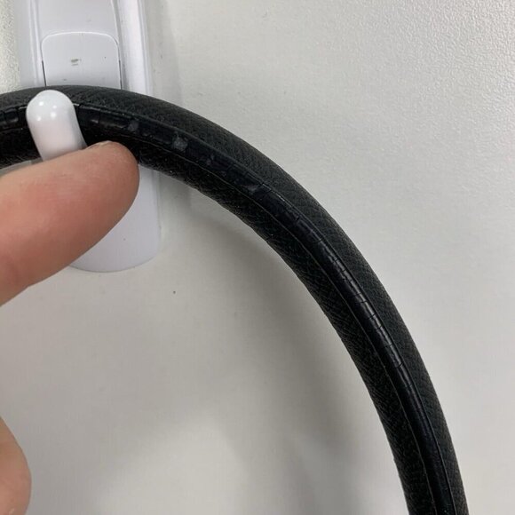 Pineider Black Leather City Chic 2-Handle Large Satchel Bag Briefcase *flaw* - Picture 14 of 16